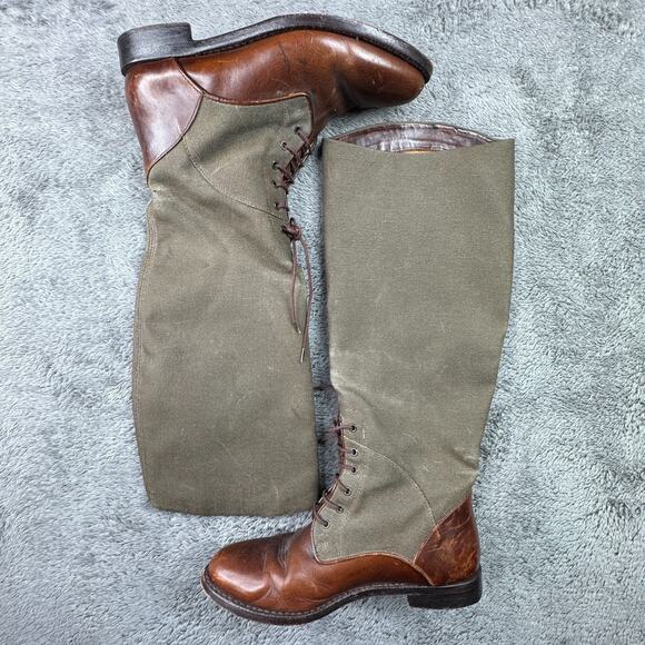 Cole Haan Shoes - Cole Haan English Style Riding Boots Women's 6.5 B Canvas Leather 16"